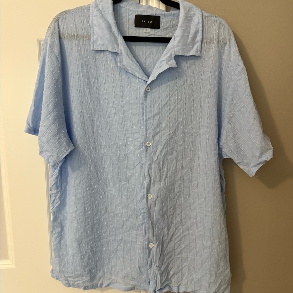 PacSun Light Blue Men's Shirt